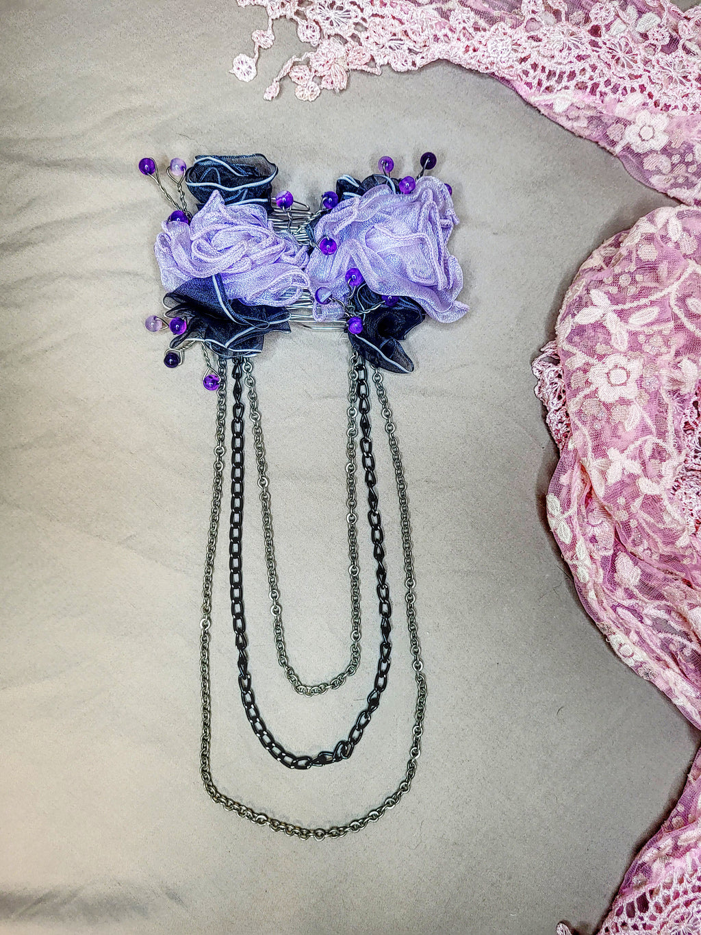 Black Lavender Hair Ornament