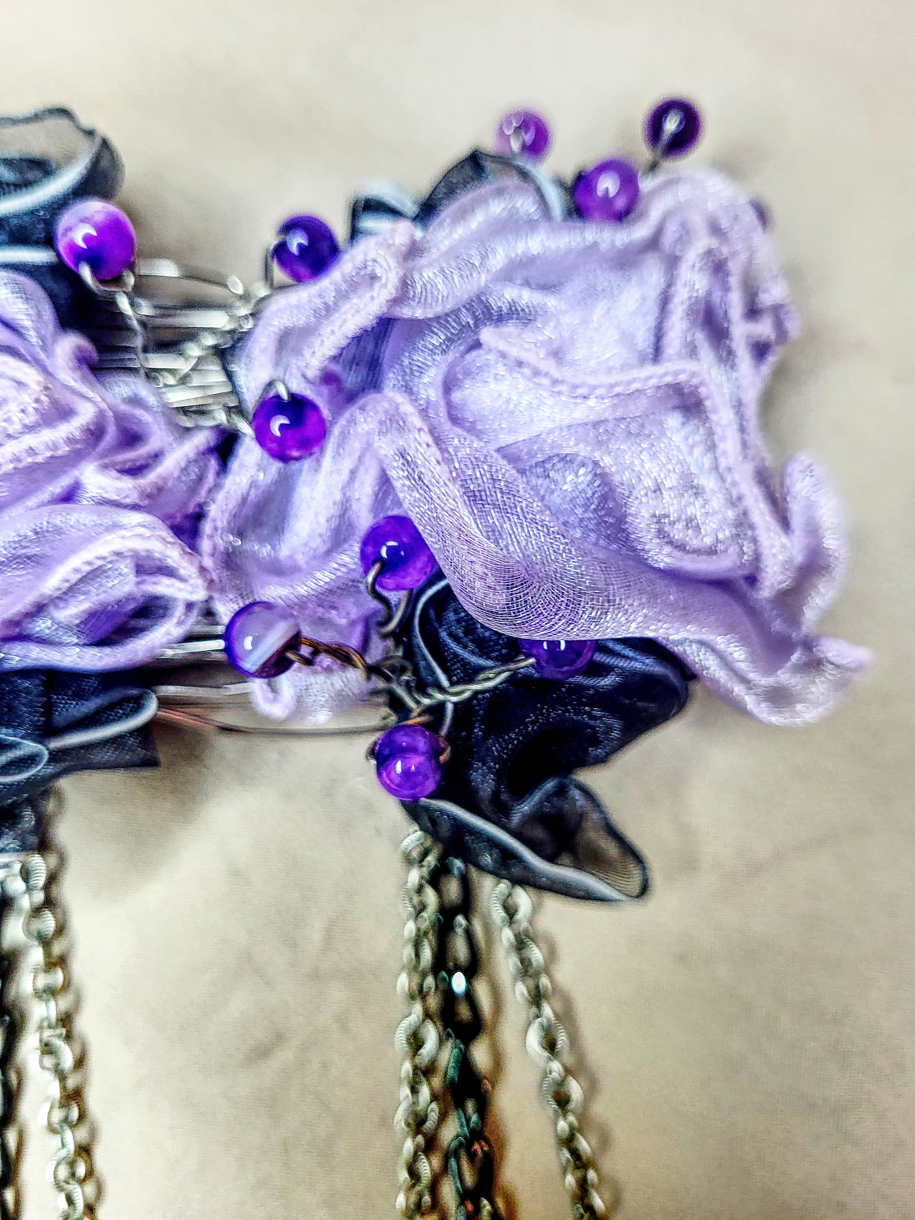 Black Lavender Hair Ornament