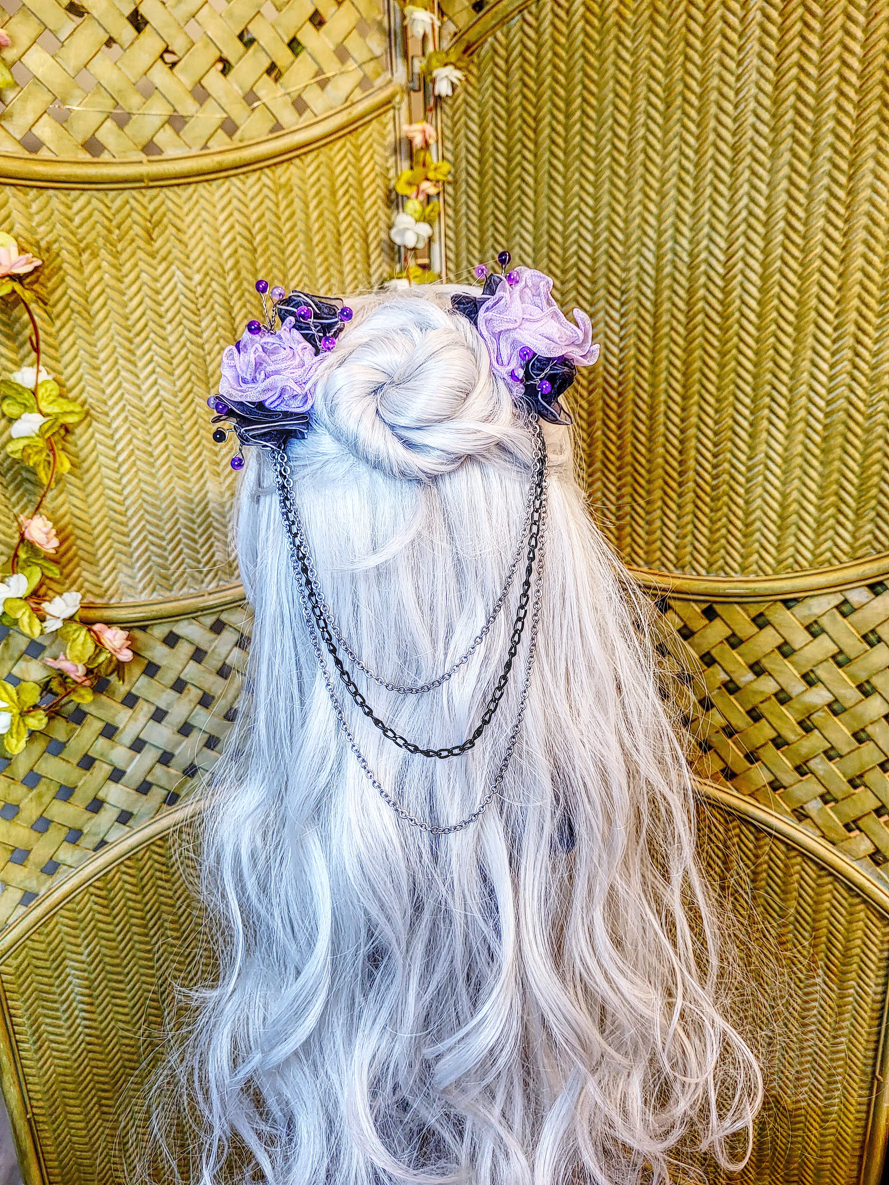 Black Lavender Hair Ornament