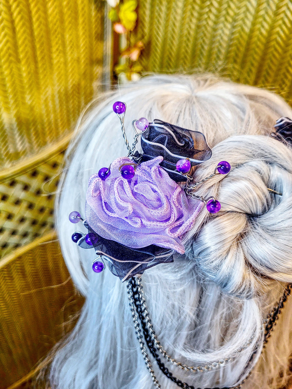 Black Lavender Hair Ornament