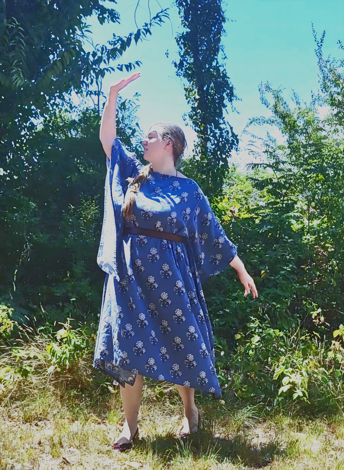 Floral Blue Dress