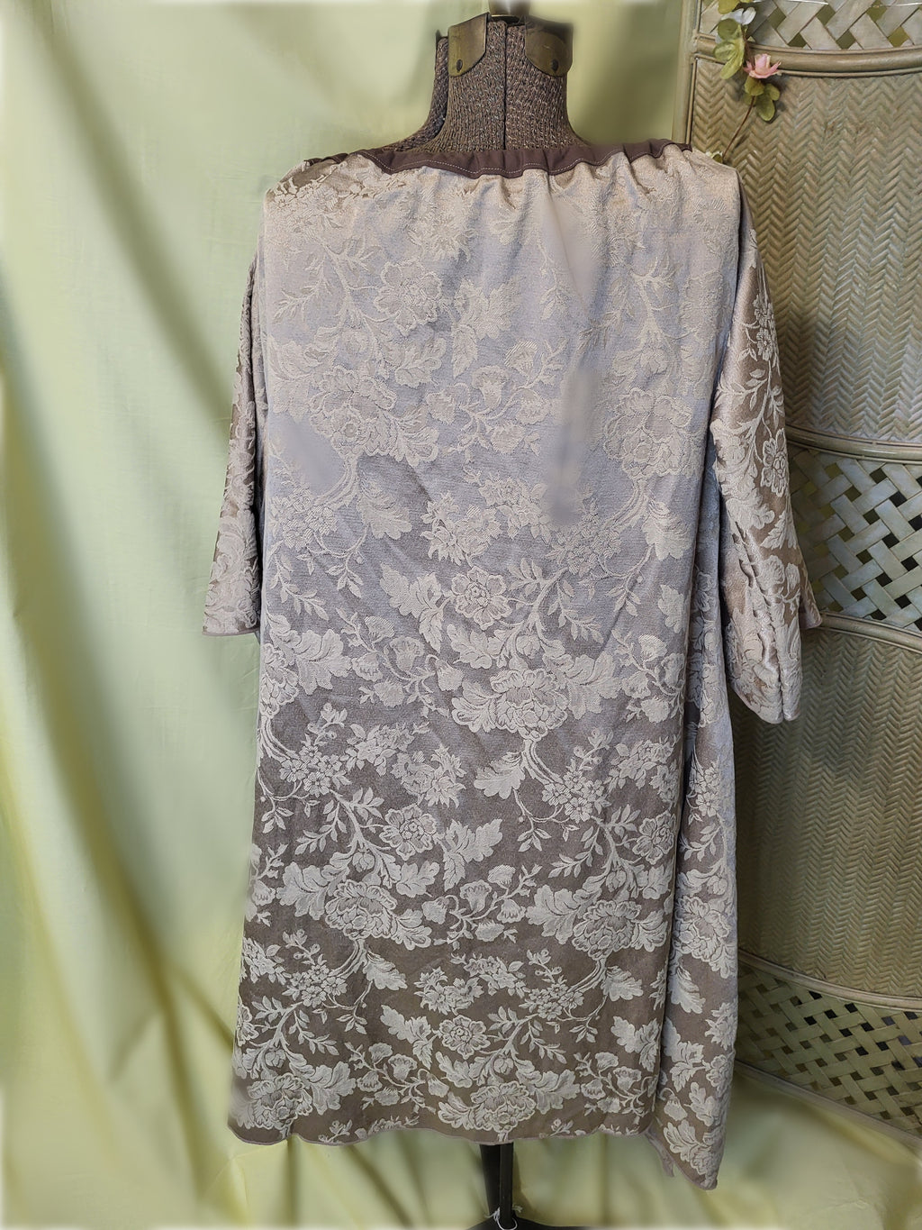 Gold Under Dress with Brown Collar