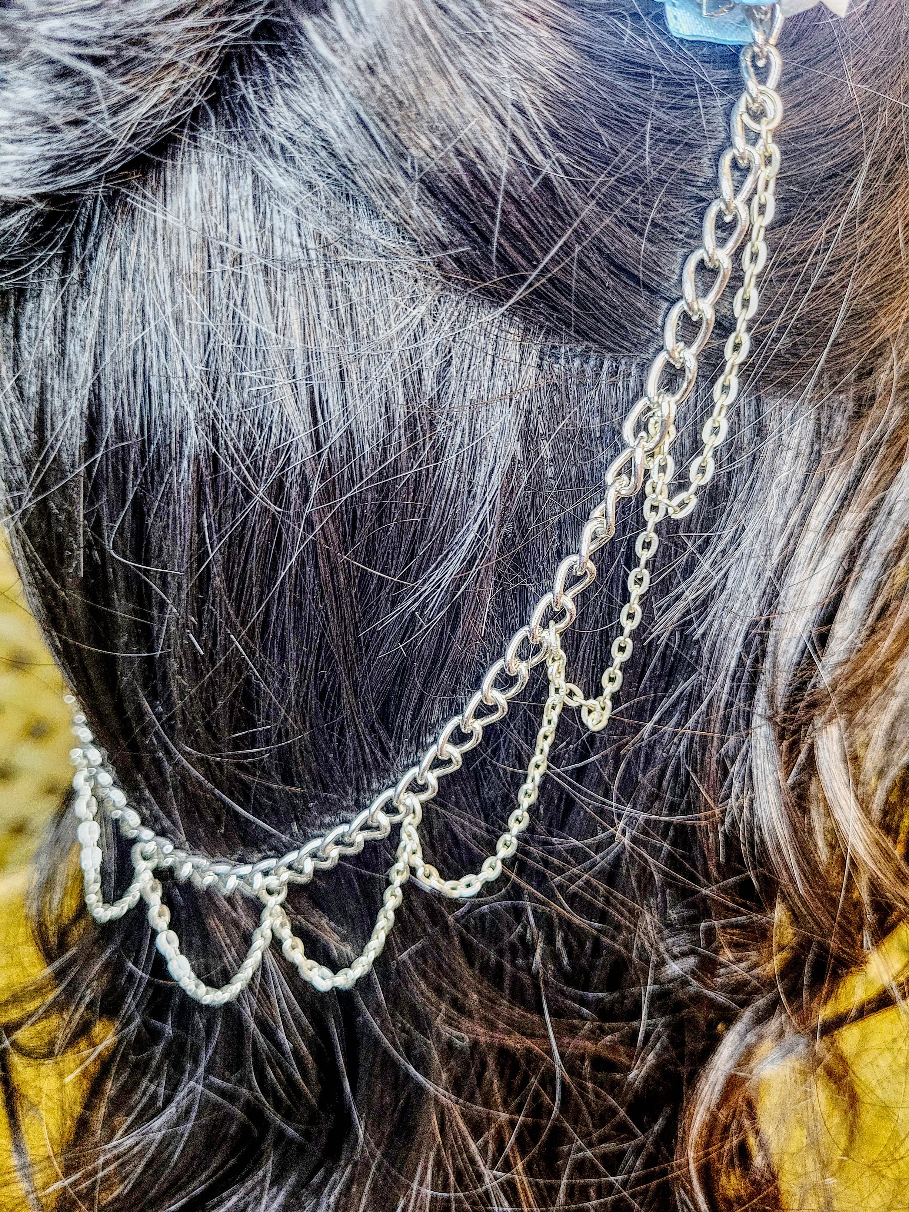 Pink, White, and Blue Hair Ornament