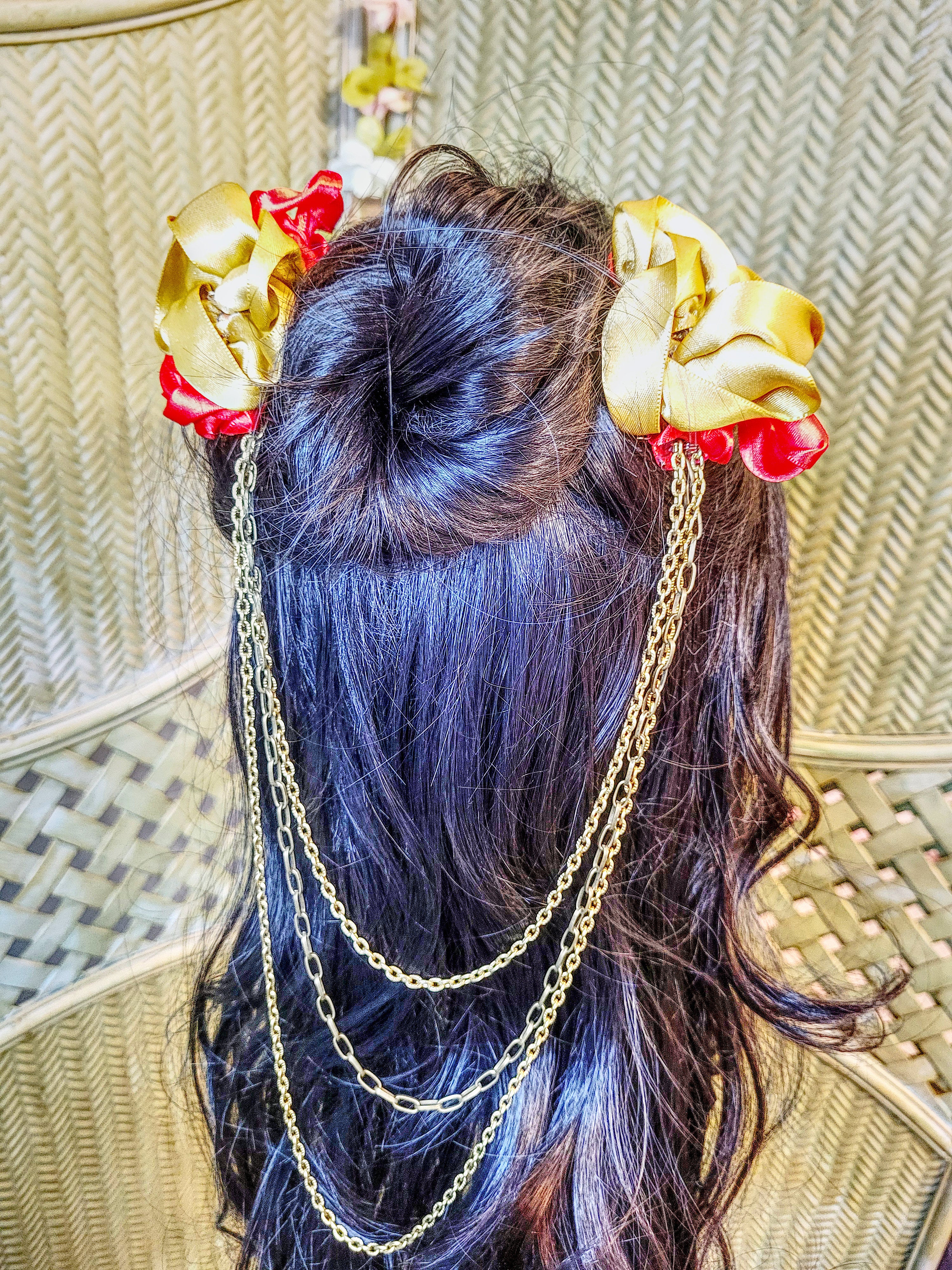 Red and Gold Hair Ornament