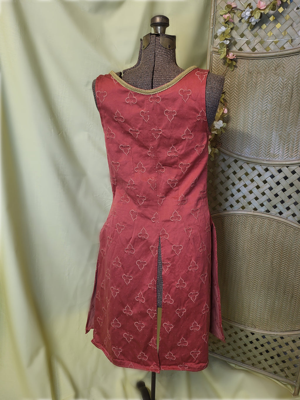 Red with Gold Trim Overdress