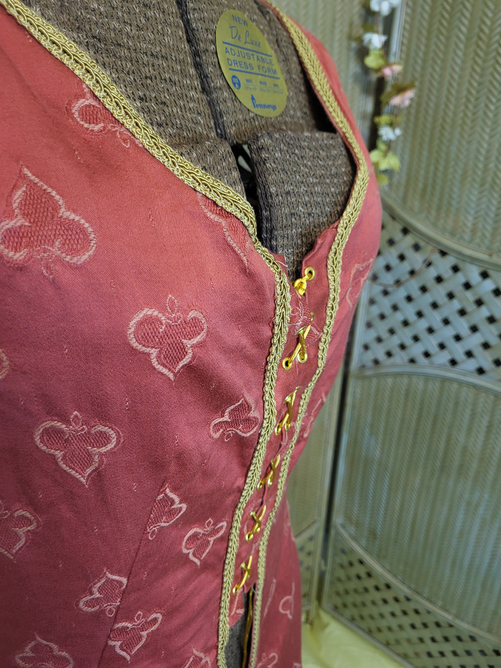 Red with Gold Trim Overdress