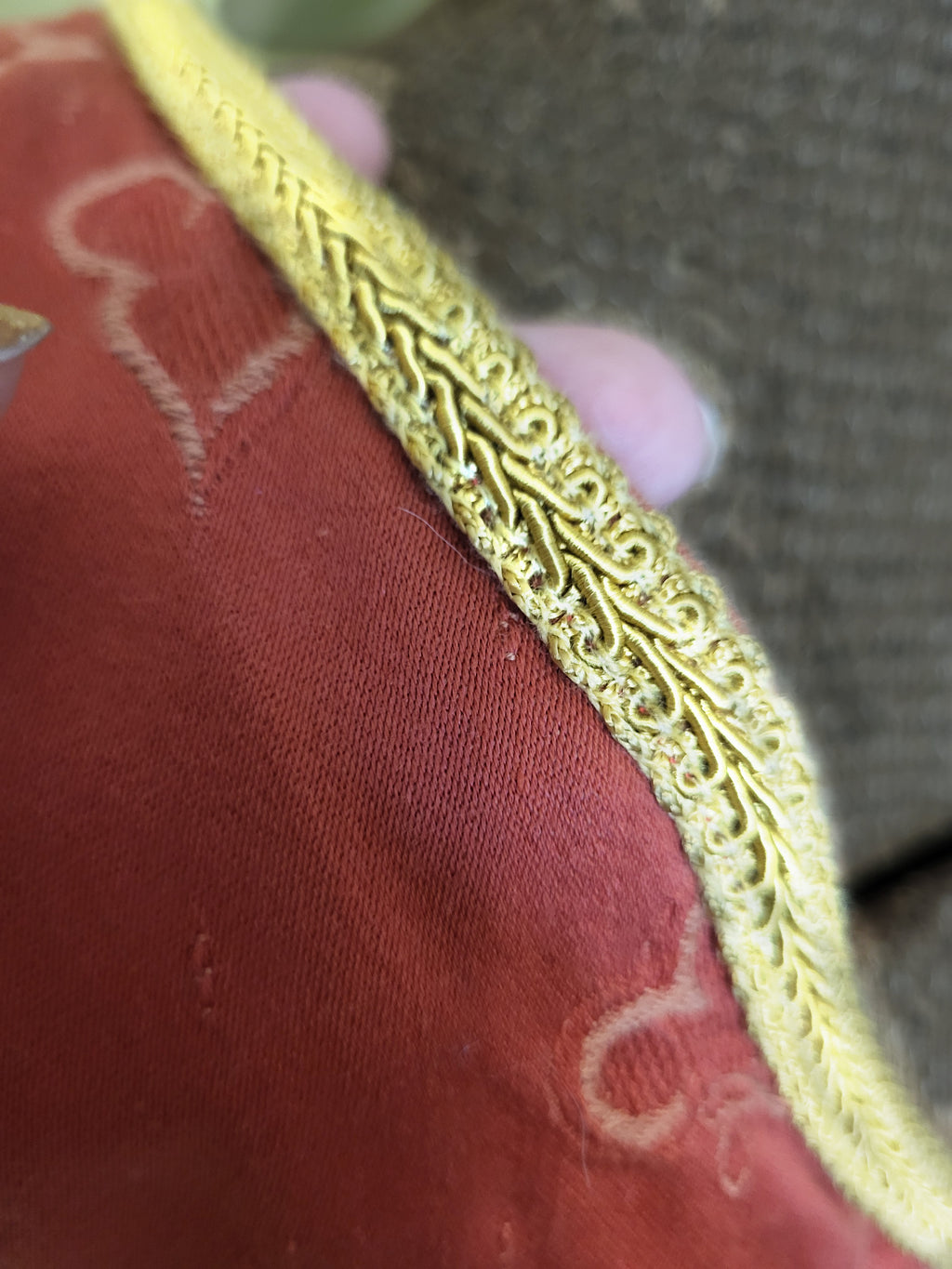 Red with Gold Trim Overdress