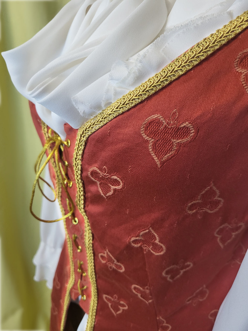 Red with Gold Trim Overdress